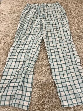Amazon Essentials White and Teal Plaid Women's Pajama Pants